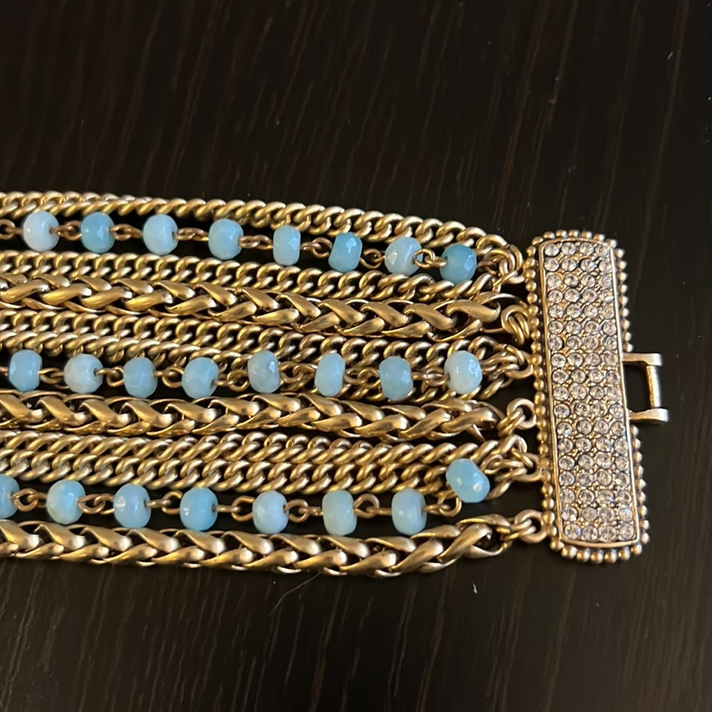 Chain and Rhinestone Bracelet. - Picture 2 of 8